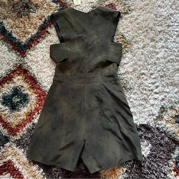 Ronny Kobo Rhoda Snake Print Bandeau Cutout Silk Rimper - Picture 9 of 11